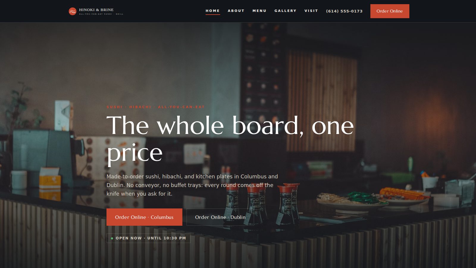 Hinoki & Brine homepage